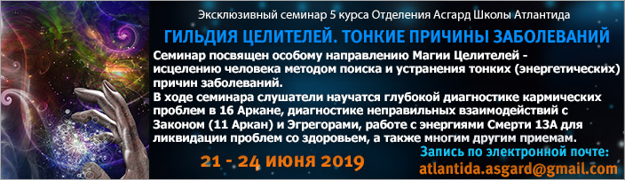 Семинар 5 курса "Тонкие Причины Заболеваний", 21 - 24 июня 2019 г.